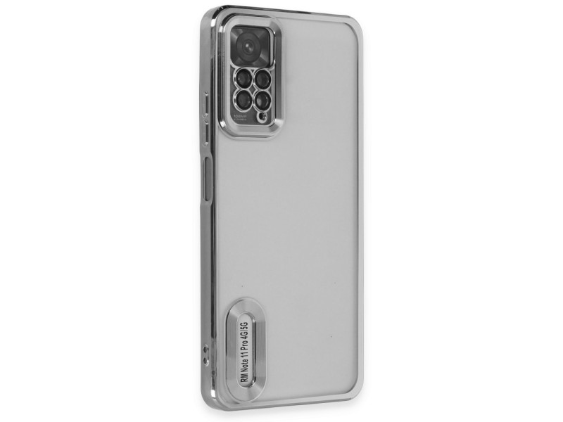 Newface Xiaomi Redmi Note 11 Pro Kılıf Slot Silikon - Gümüş