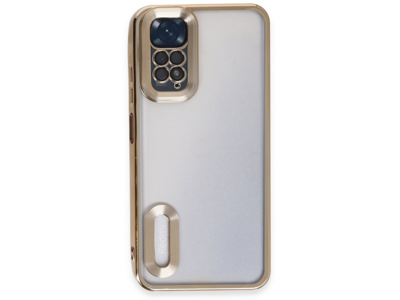 Newface Xiaomi Redmi Note 11S Kılıf Slot Silikon - Gold
