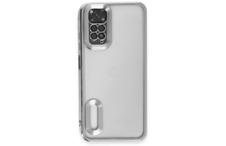 Newface Xiaomi Redmi Note 11S Kılıf Slot Silikon - Gümüş