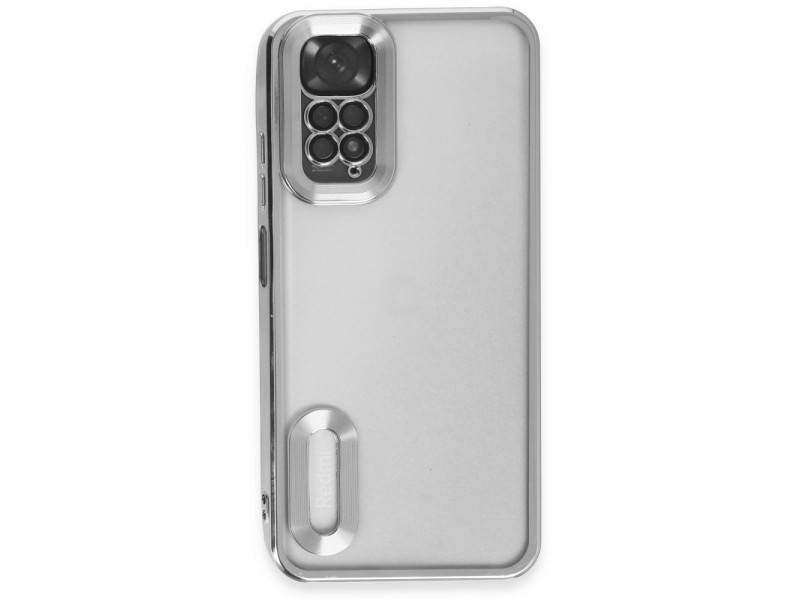 Newface Xiaomi Redmi Note 11S Kılıf Slot Silikon - Gümüş