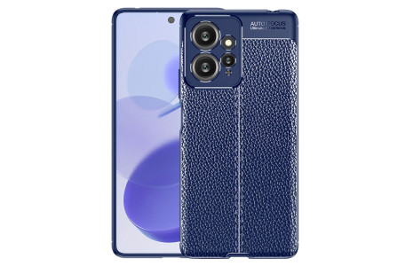 Newface Xiaomi Redmi Note 12 4G Kılıf Focus Derili Silikon - Lacivert