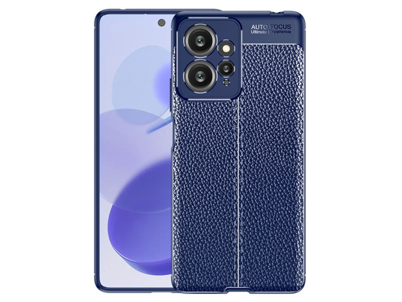 Newface Xiaomi Redmi Note 12 4G Kılıf Focus Derili Silikon - Lacivert
