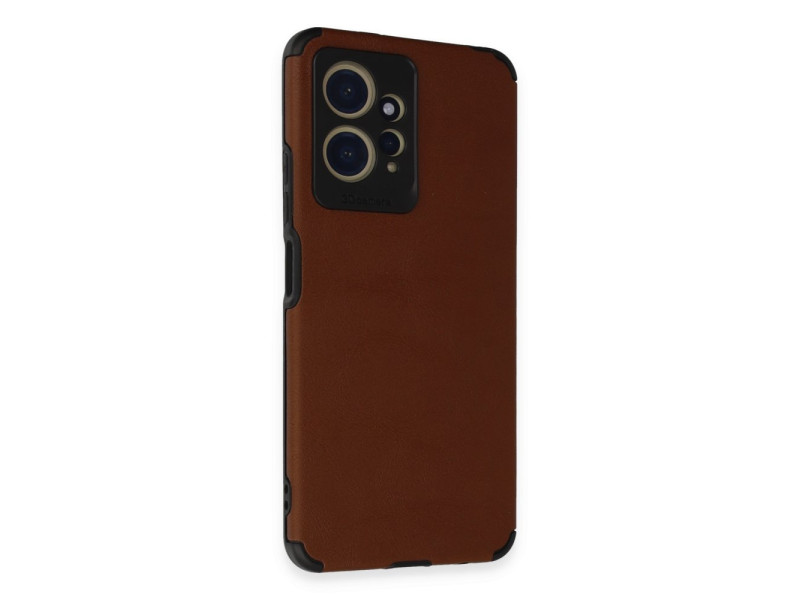 Newface Xiaomi Redmi Note 12 4G Kılıf Loop Deri Silikon - Kahverengi