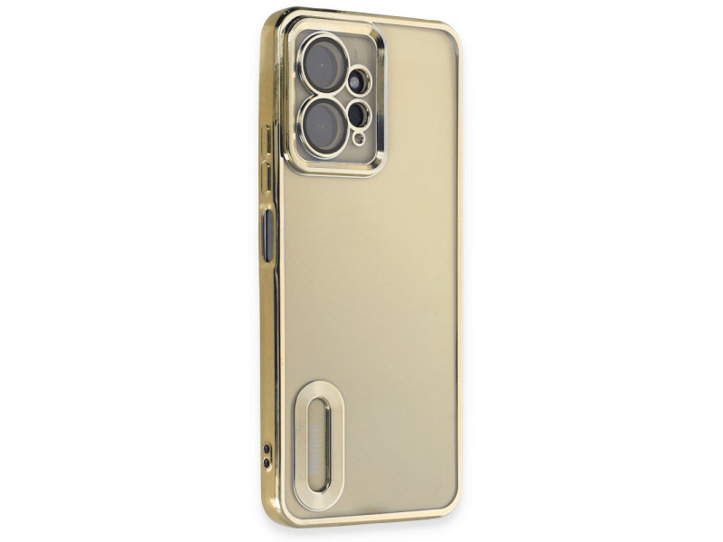 Newface Xiaomi Redmi Note 12 4G Kılıf Slot Silikon - Gold