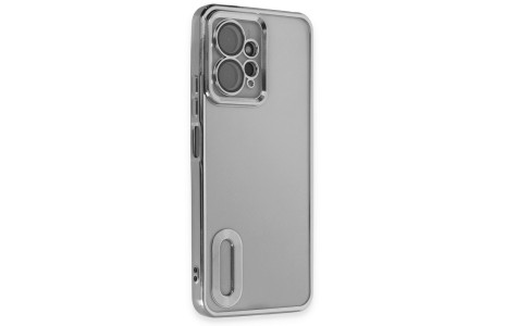 Newface Xiaomi Redmi Note 12 4G Kılıf Slot Silikon - Gümüş