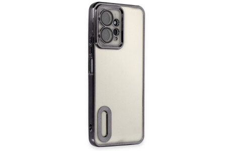 Newface Xiaomi Redmi Note 12 4G Kılıf Slot Silikon - Siyah