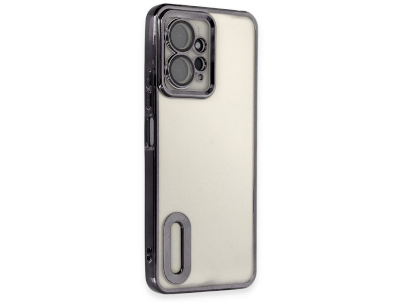 Newface Xiaomi Redmi Note 12 4G Kılıf Slot Silikon - Siyah