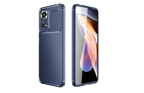 Newface Xiaomi Redmi Note 12 Pro 4G Kılıf Focus Derili Silikon - Lacivert