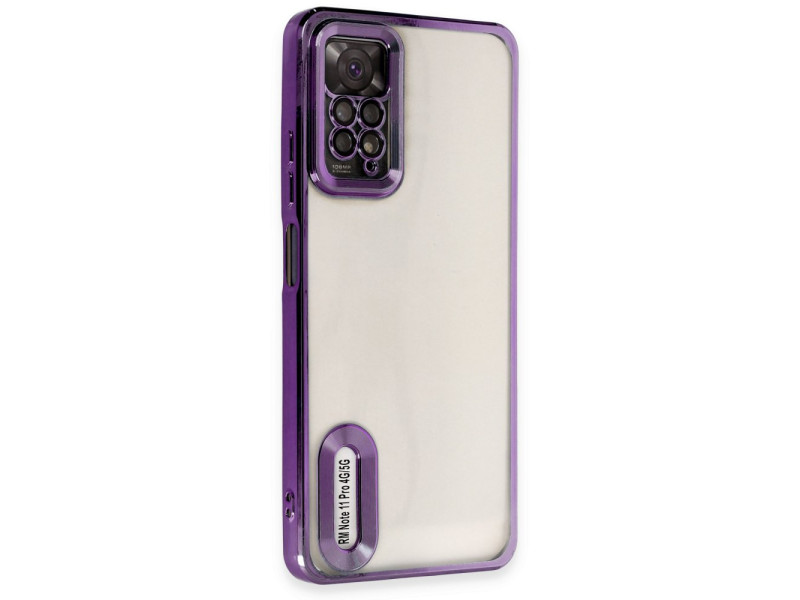 Newface Xiaomi Redmi Note 12 Pro 4G Kılıf Slot Silikon - Mor
