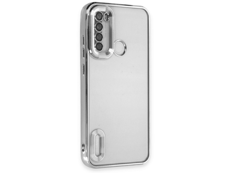 Newface Xiaomi Redmi Note 8 Kılıf Slot Silikon - Gümüş