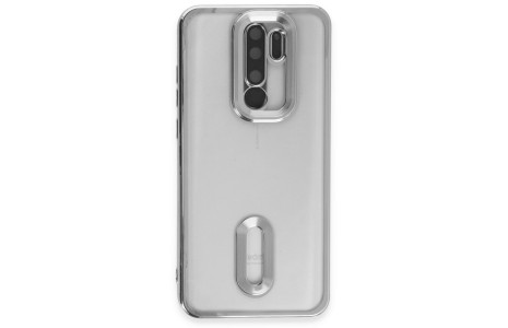 Newface Xiaomi Redmi Note 8 Pro Kılıf Slot Silikon - Gümüş