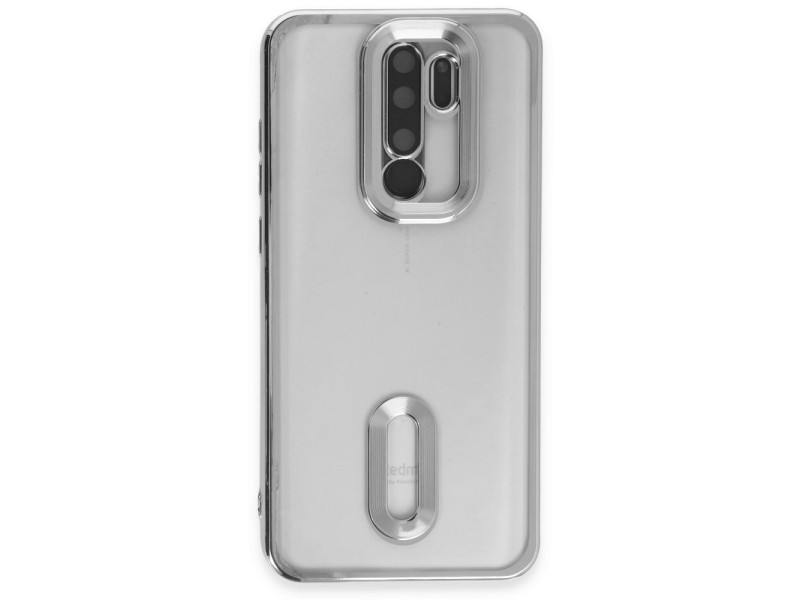 Newface Xiaomi Redmi Note 8 Pro Kılıf Slot Silikon - Gümüş