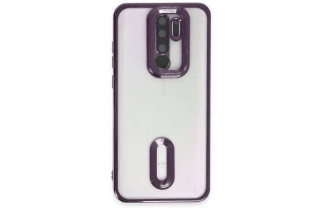 Newface Xiaomi Redmi Note 8 Pro Kılıf Slot Silikon - Mor