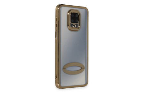 Newface Xiaomi Redmi Note 9S Kılıf Slot Silikon - Gold
