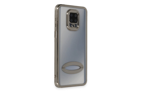 Newface Xiaomi Redmi Note 9S Kılıf Slot Silikon - Gümüş