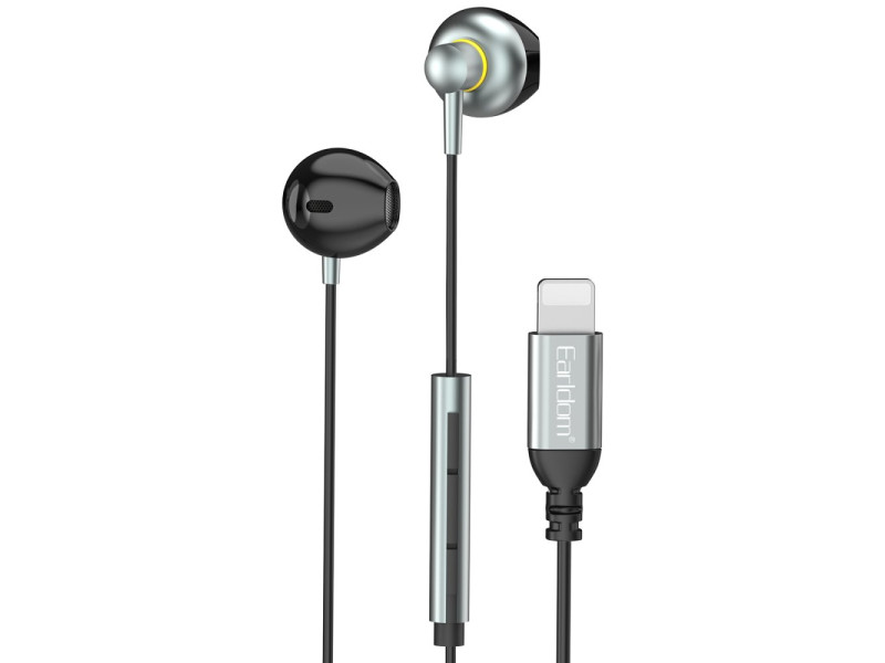 Earldom E67 Lightning Kablolu Kulaklık - Gümüş
