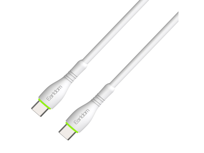 Earldom EC-151C PD 60W Type-C to Type-C 1M Hızlı Şarj Kablosu - Beyaz