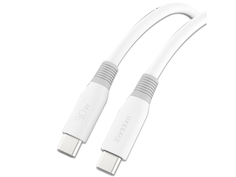 Earldom EC-156C PD 60W Type-C to Type-C 2m Hızlı Şarj Kablosu - Beyaz