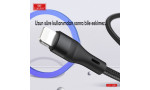 Earldom EC-160i 2.4A Lightning 1M Hızlı Şarj Kablosu - Siyah