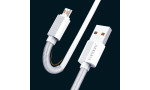 Earldom EC-137L 1M 3A Kırılmaya Dayanıklı Lightning Hızlı Şarj Kablosu - Beyaz