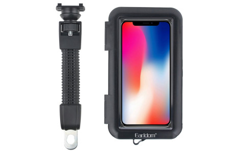 Earldom EH139 Motosiklet İçin Su Geçirmez Ayarlanabilir Telefon Tutucu - Siyah