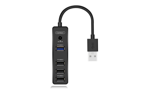 Earldom HUB07 Tak Çalıştır 3 Adet Usb 2.0 ve 1 Adet Usb 3.0 Çıkışlı Usb Çoklayıcı - Siyah