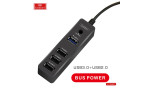 Earldom HUB07 Tak Çalıştır 3 Adet Usb 2.0 ve 1 Adet Usb 3.0 Çıkışlı Usb Çoklayıcı - Siyah