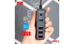 Earldom HUB07 Tak Çalıştır 3 Adet Usb 2.0 ve 1 Adet Usb 3.0 Çıkışlı Usb Çoklayıcı - Siyah