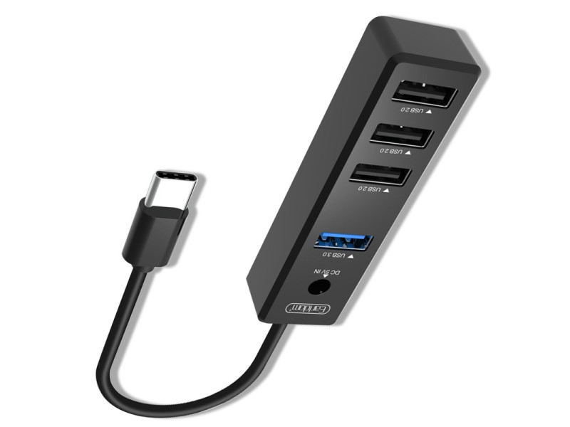 Earldom HUB08 Tak Çalıştır 3 Adet Usb 2.0 ve 1 Adet Usb 3.0 Çıkışlı Usb Çoklayıcı - Siyah