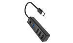 Earldom HUB08 Tak Çalıştır 3 Adet Usb 2.0 ve 1 Adet Usb 3.0 Çıkışlı Usb Çoklayıcı - Siyah
