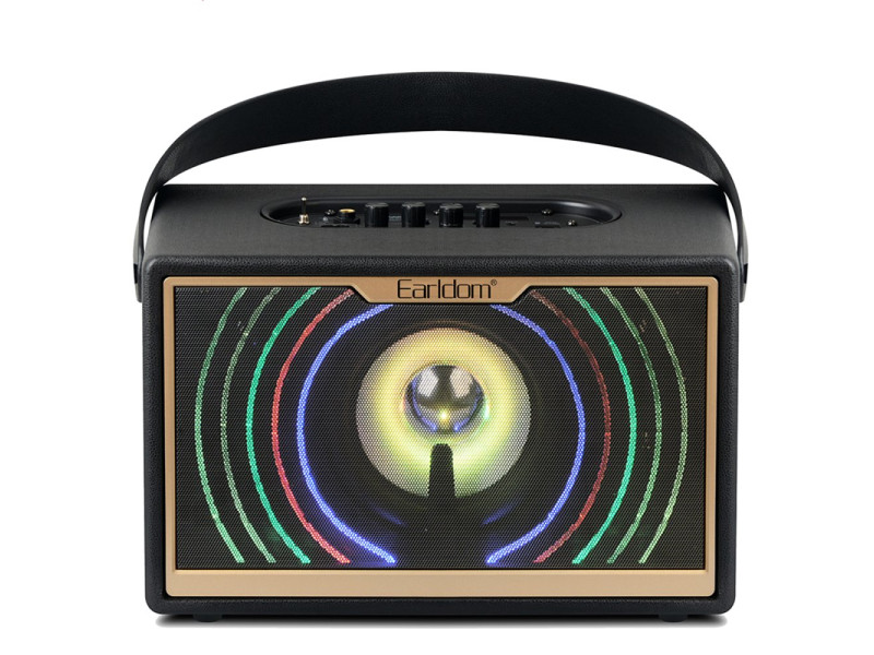 Earldom LK3 Fenerli Radyolu Usb Girişli Bluetooth Kablosuz Hoparlör - Siyah