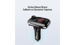 Earldom M55 Bluetooth USB3.0 PD Hızlı Şarj Dijital FM Transmitter - Siyah