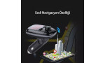 Earldom M55 Bluetooth USB3.0 PD Hızlı Şarj Dijital FM Transmitter - Siyah