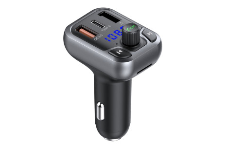 Earldom M63 Bluetooth USB3.0 ve Type C PD Hızlı Şarj FM Transmitter - Siyah