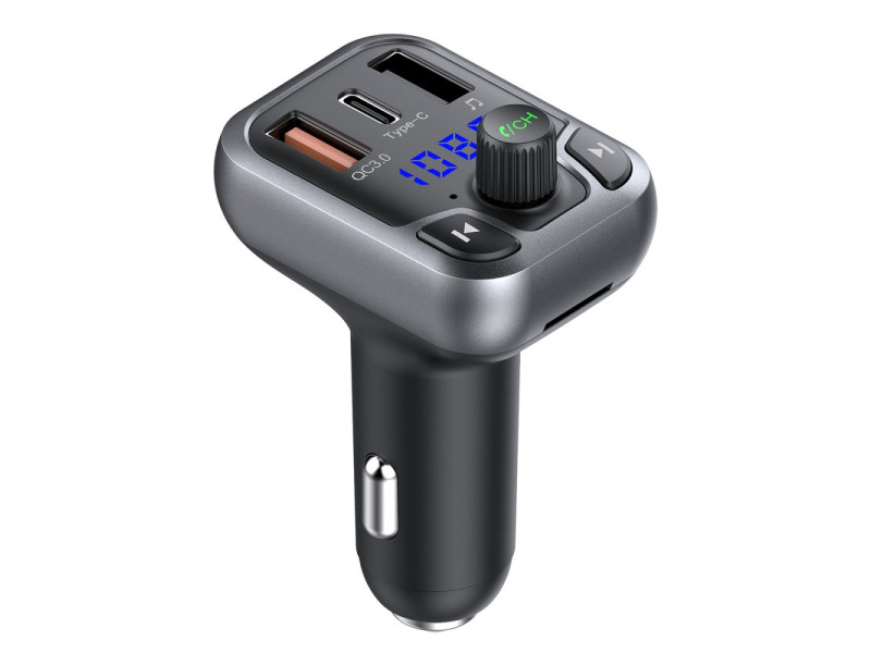 Earldom M63 Bluetooth USB3.0 ve Type C PD Hızlı Şarj FM Transmitter - Siyah