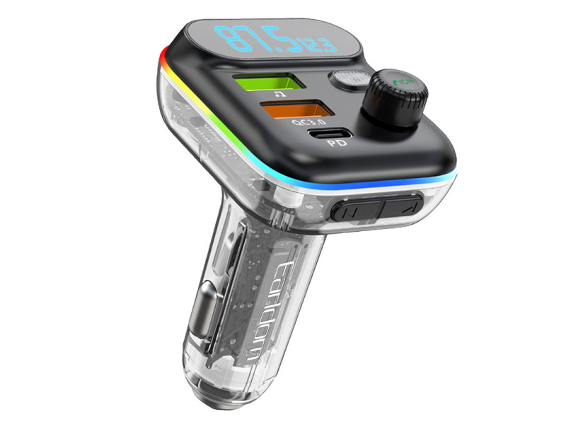 Earldom M80 Bluetooth USB3.0 ve Type C PD Hızlı Şarj FM Transmitter - Siyah