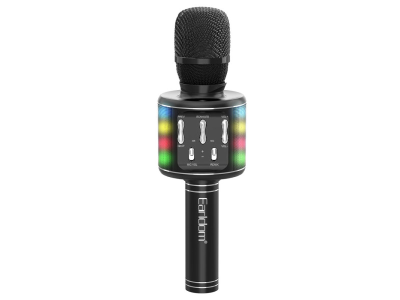 Earldom MC2 Led Işıklı Karaoke Mikrofon - Siyah