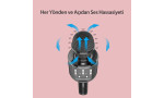 Earldom MC2 Led Işıklı Karaoke Mikrofon - Siyah
