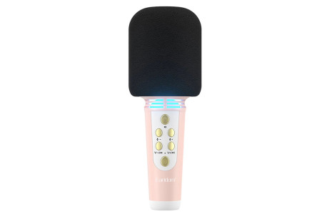 Earldom MC6 Led Işıklı Karaoke Mikrofon - Pembe
