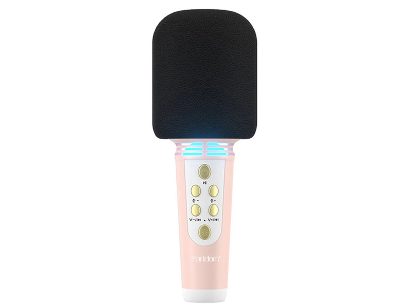 Earldom MC6 Led Işıklı Karaoke Mikrofon - Pembe