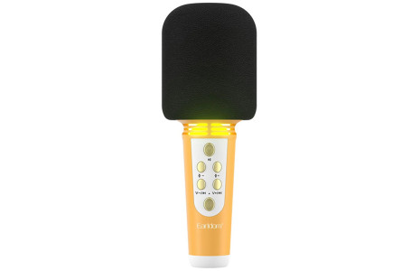 Earldom MC6 Led Işıklı Karaoke Mikrofon - Sarı