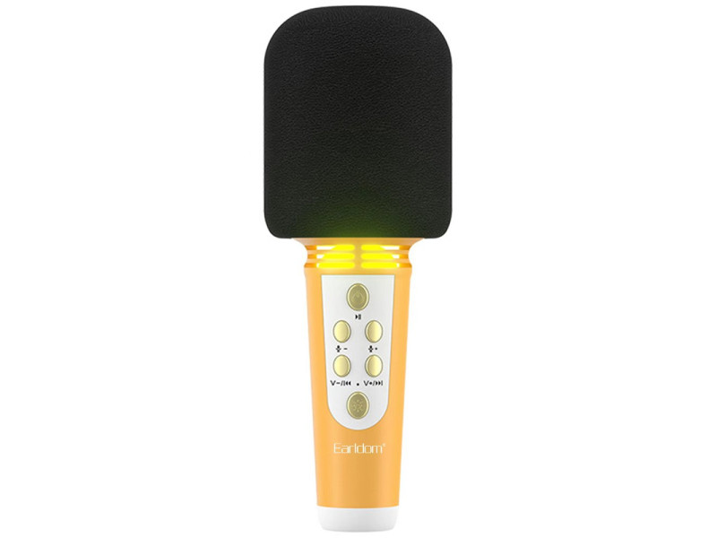 Earldom MC6 Led Işıklı Karaoke Mikrofon - Sarı