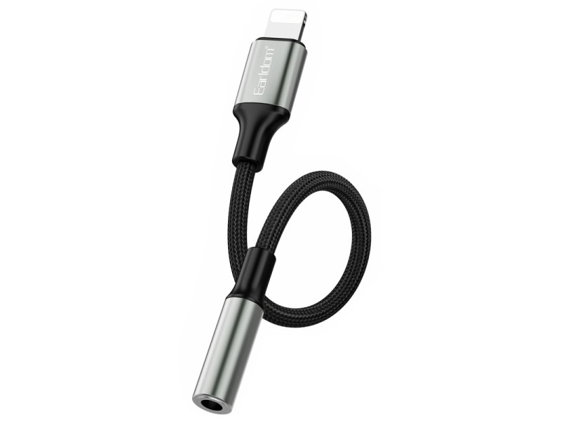 Earldom OT76 Tak Çalıştır 12cm Lightning to Aux Dönüştürücü - Gri