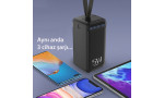 Earldom PB58 50.000 mAh PD Hızlı Şarj Dijital Göstergeli Powerbank - Siyah