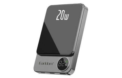 Earldom PD23 5.000 mAh 20W Kablosuz Şarjlı PD Hızlı Şarj Mini Powerbank - Gri