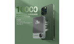 Earldom PD24 10.000 mAh 20W Kablosuz Şarjlı PD Hızlı Şarj Mini Powerbank - Mor