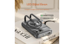 Earldom PD28 10.000 mAh 22.5W Kablosuz Şarjlı Dijital Göstergeli PD Hızlı Şarj Mini Powerbank - Siyah