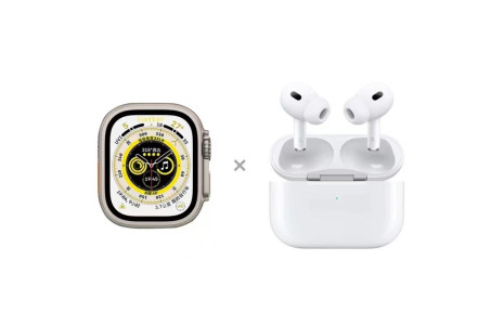 Earldom SW9 Akıllı Saat ve Airpods Kulaklık Set - Gümüş