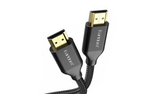 Earldom W26 2m 4K Altın Uçlu Hasır HDMI Kablo - Siyah