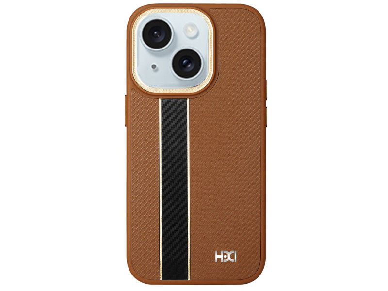 HDD iPhone 15 Kılıf HBC-163 Times Kapak - Kahverengi